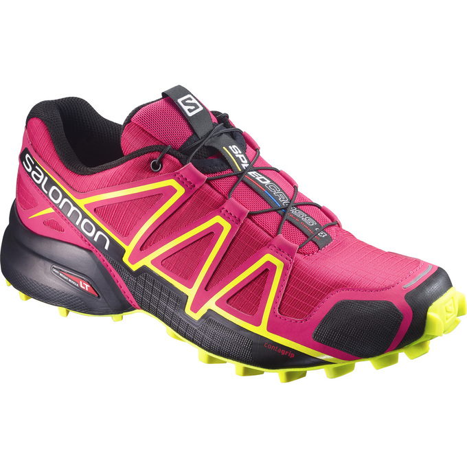 Chaussures De Trail Running Salomon Femme Rose Noir - Salomon SPEEDCROSS 4 W - France (4370-MBGJO)